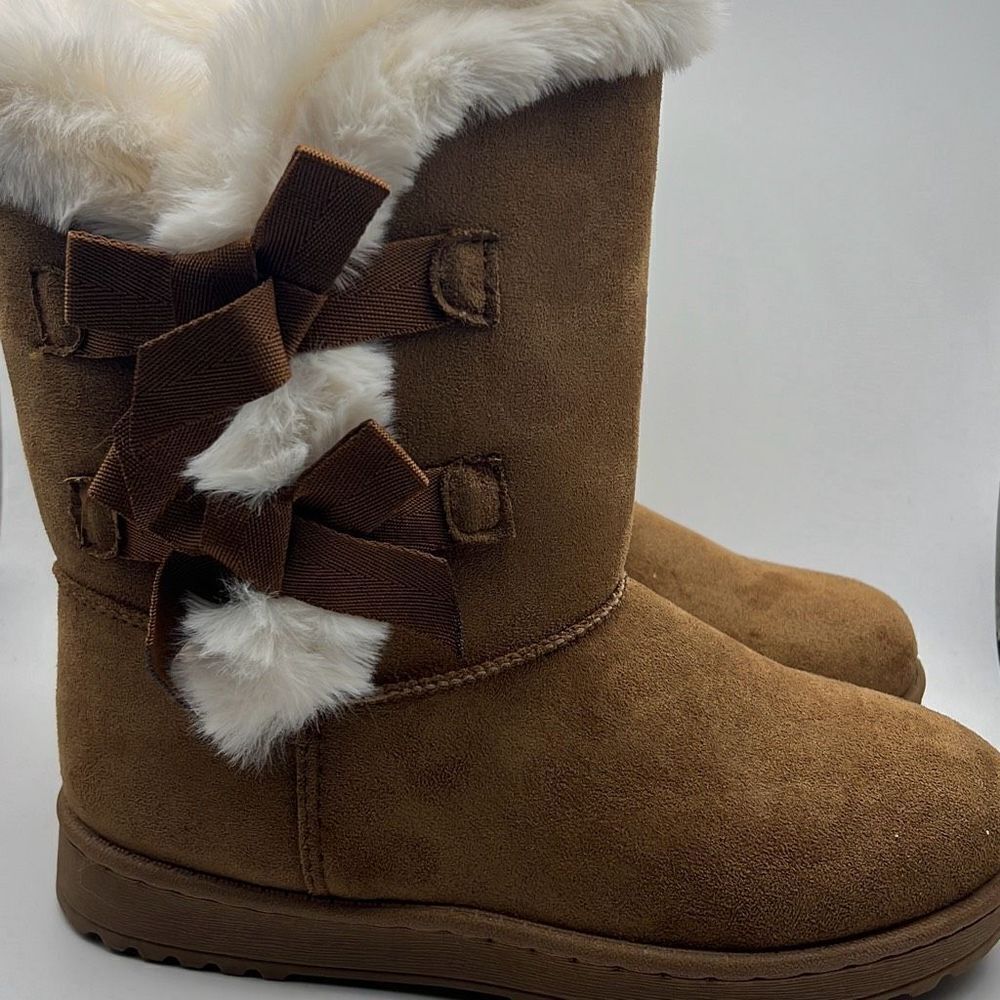 Women faux fur booties- Women‎ size 7 | Brand New